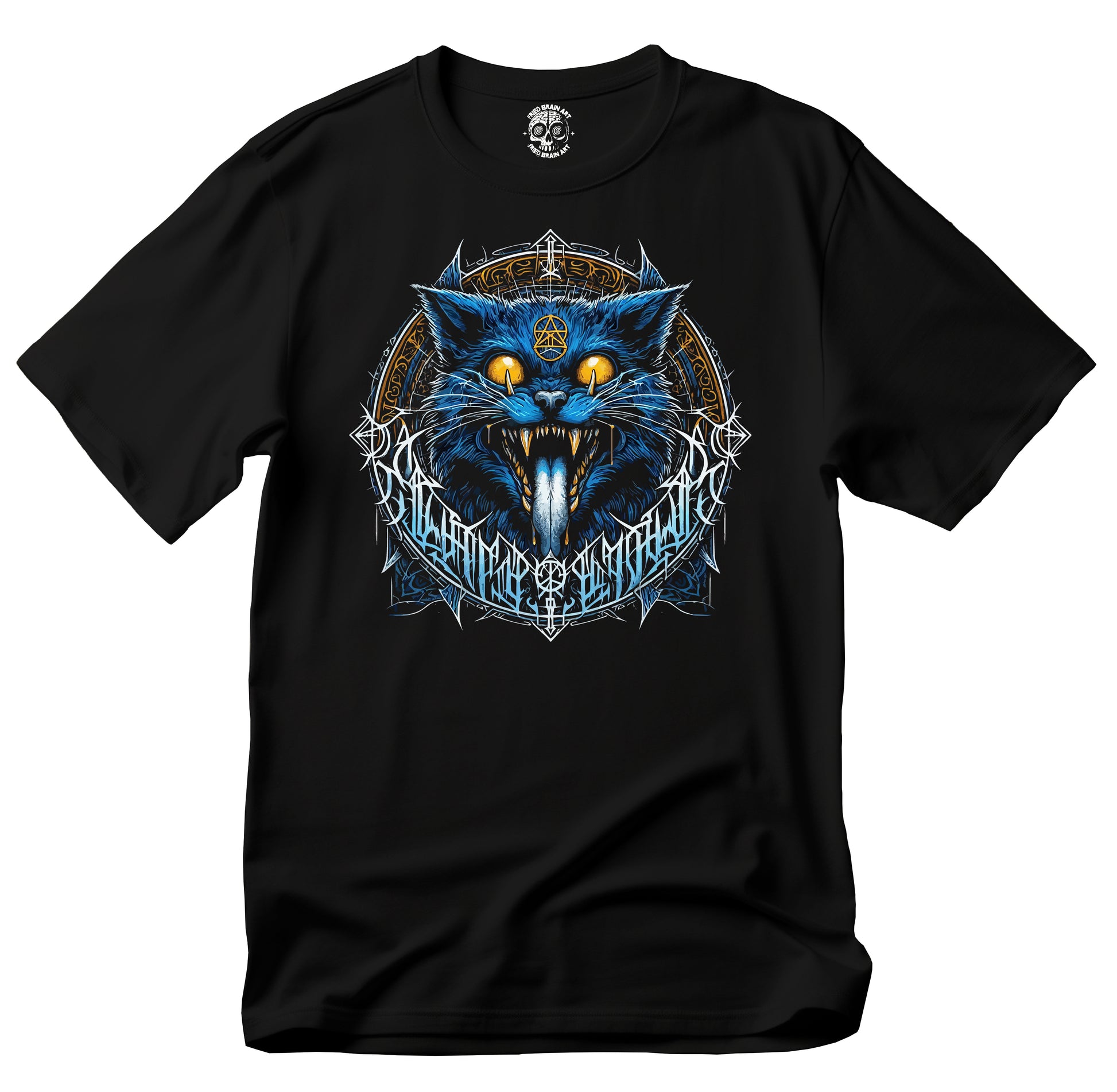 Mystical Cat Graphic Tee | Unisex Softstyle T-Shirt for Cat Lovers, Gift for Birthday, Halloween, Everyday Wear, Unique Statement Shirt