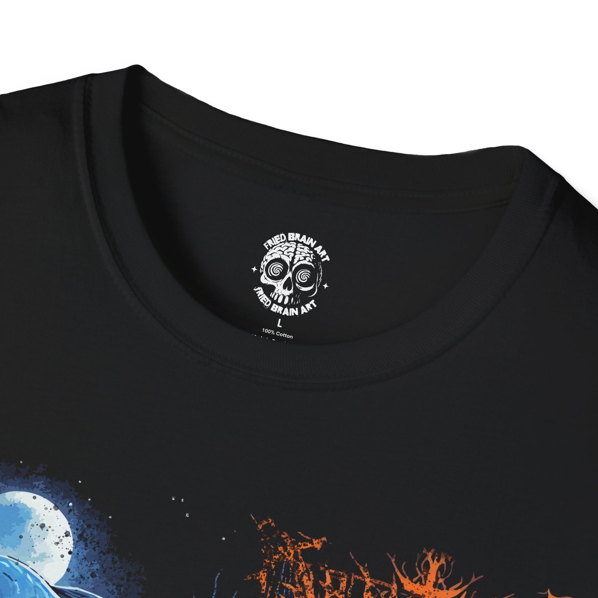 Dark art skeleton t-shirt with dark lettering, 90s vintage style skeleton t-shirt