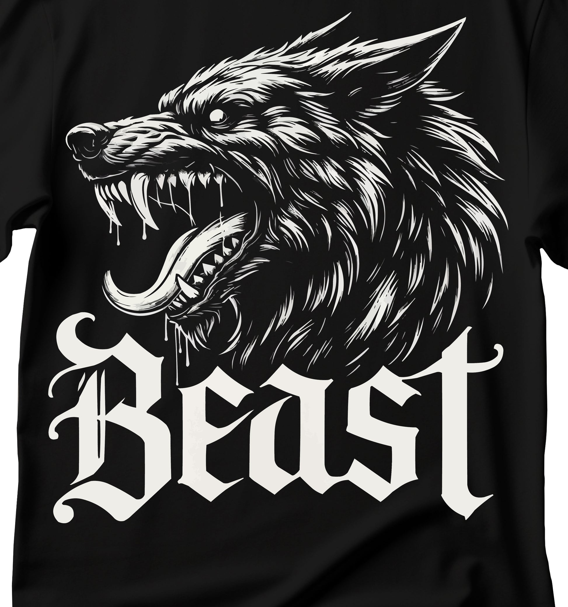 Beast Graphic Unisex T-Shirt, Wolf T-Shirt, Black Wolf T-Shirt , Stylish Streetwear, Perfect for Casual Outings, Gift for Animal Lovers, Unique Graphic Tee