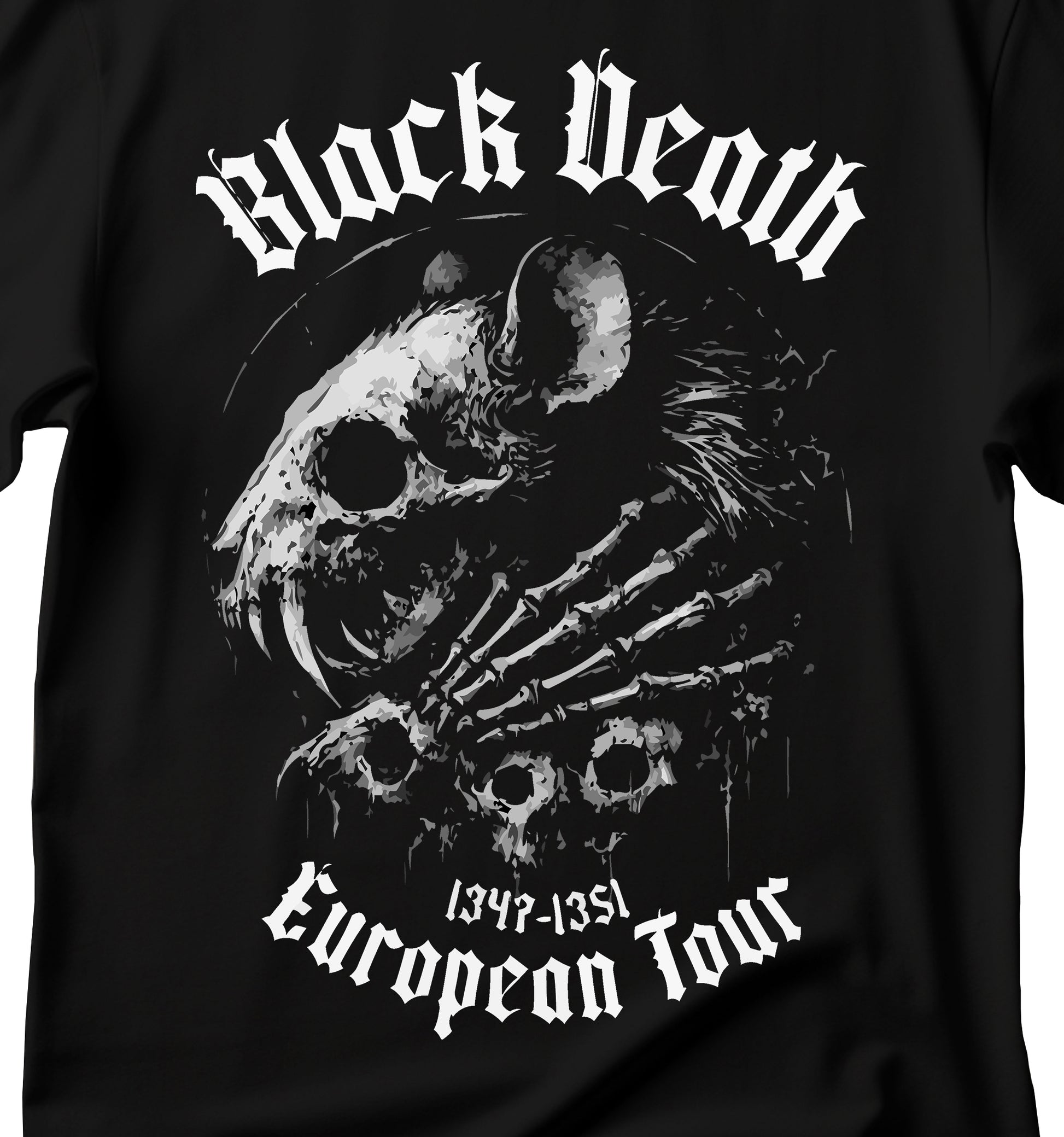 Black Death European Tour Unisex T-Shirt, Vintage Band Tee, Music Festival Shirt, Perfect Gift for Concert Lovers, Goth Style Apparel