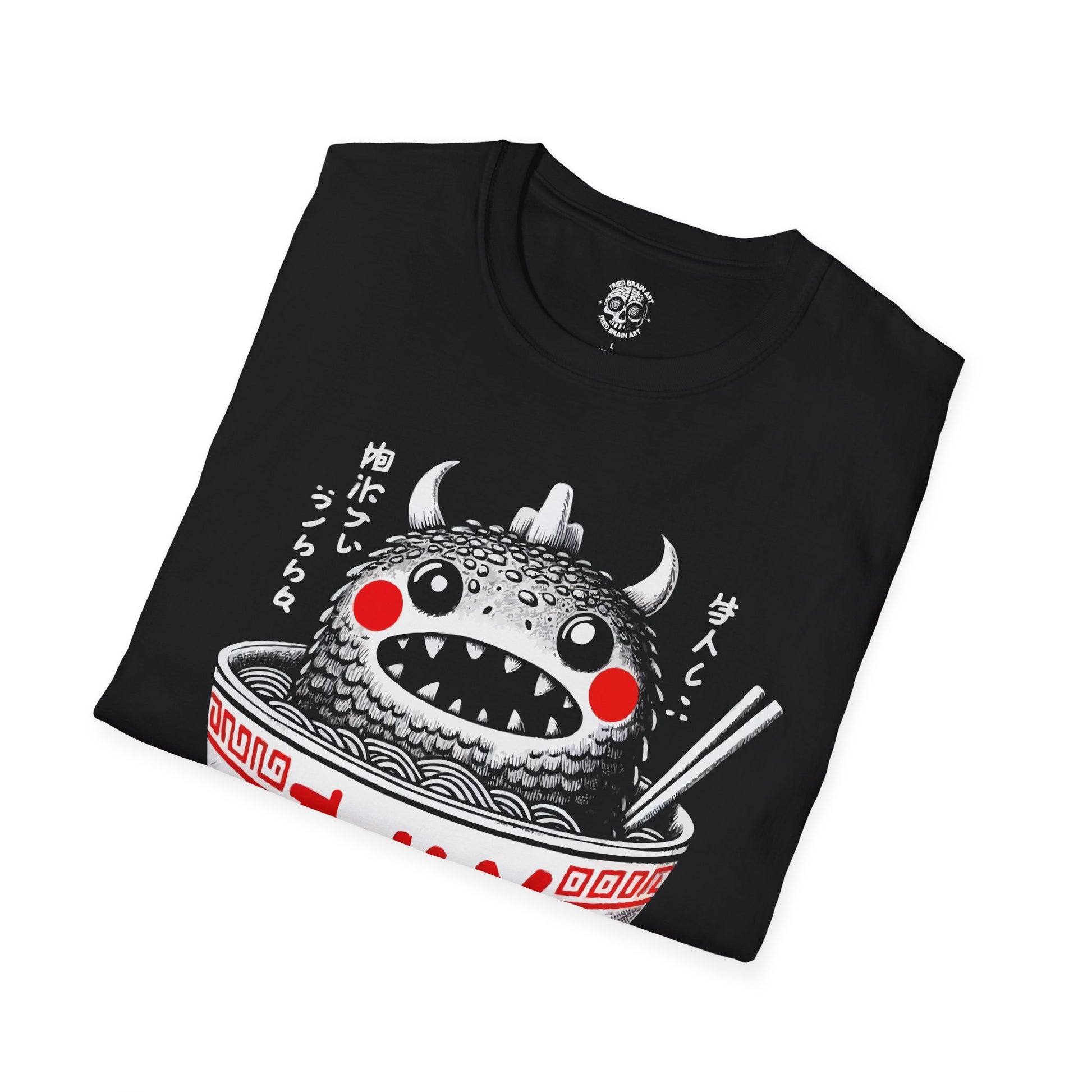 Ramen Monster  T-Shirt, Cute Anime Tee, Graphic Tee, Gift for Anime Lovers, Ramen Lovers, Japanese Food T-shirt