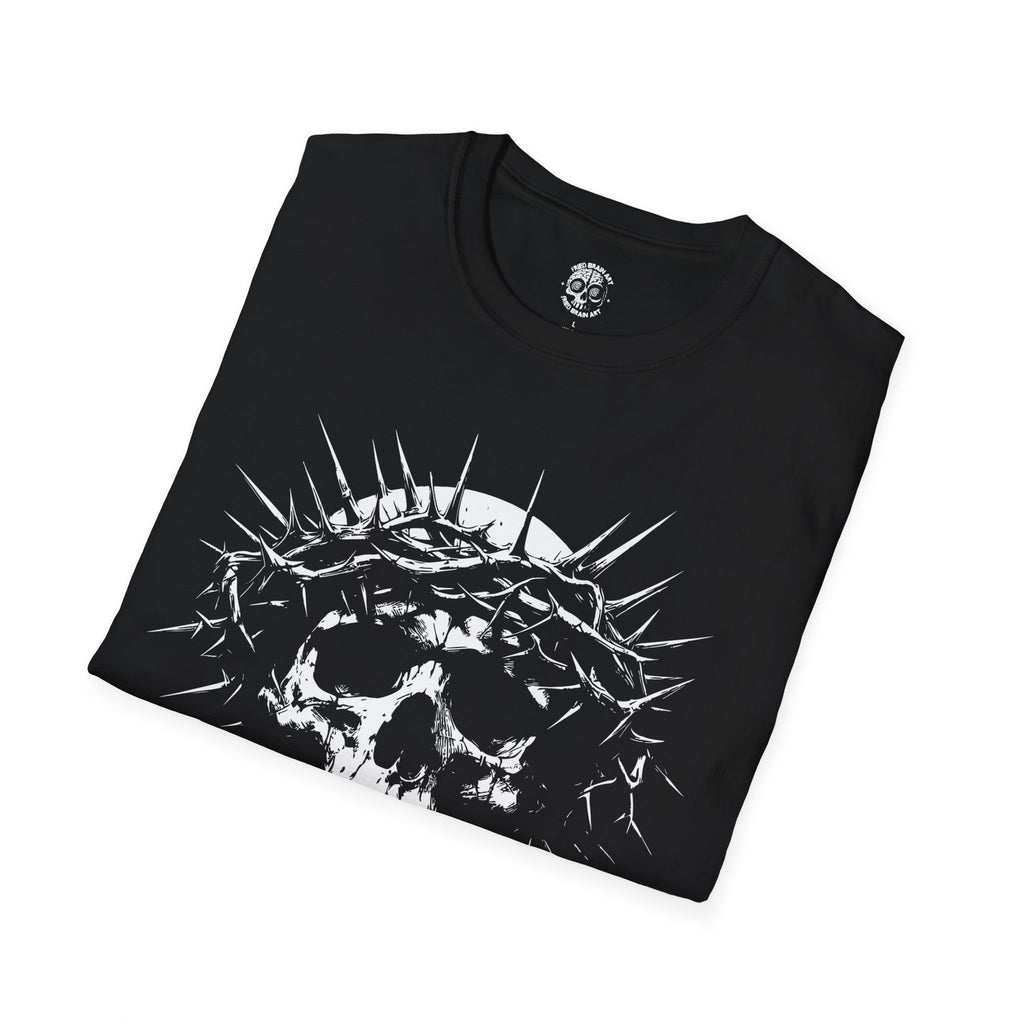Faith Skull Graphic Tee - Unisex Softstyle T-Shirt, Gothic Style T-Shirt, Faith-Based Apparel, Casual Wear, Gift for Believers