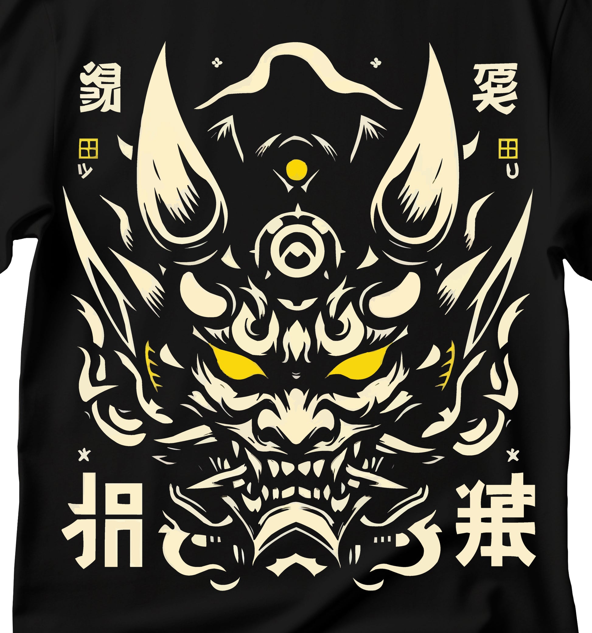 Japanese Demon T-Shirt , Japanese Demon Mask T-Shirt