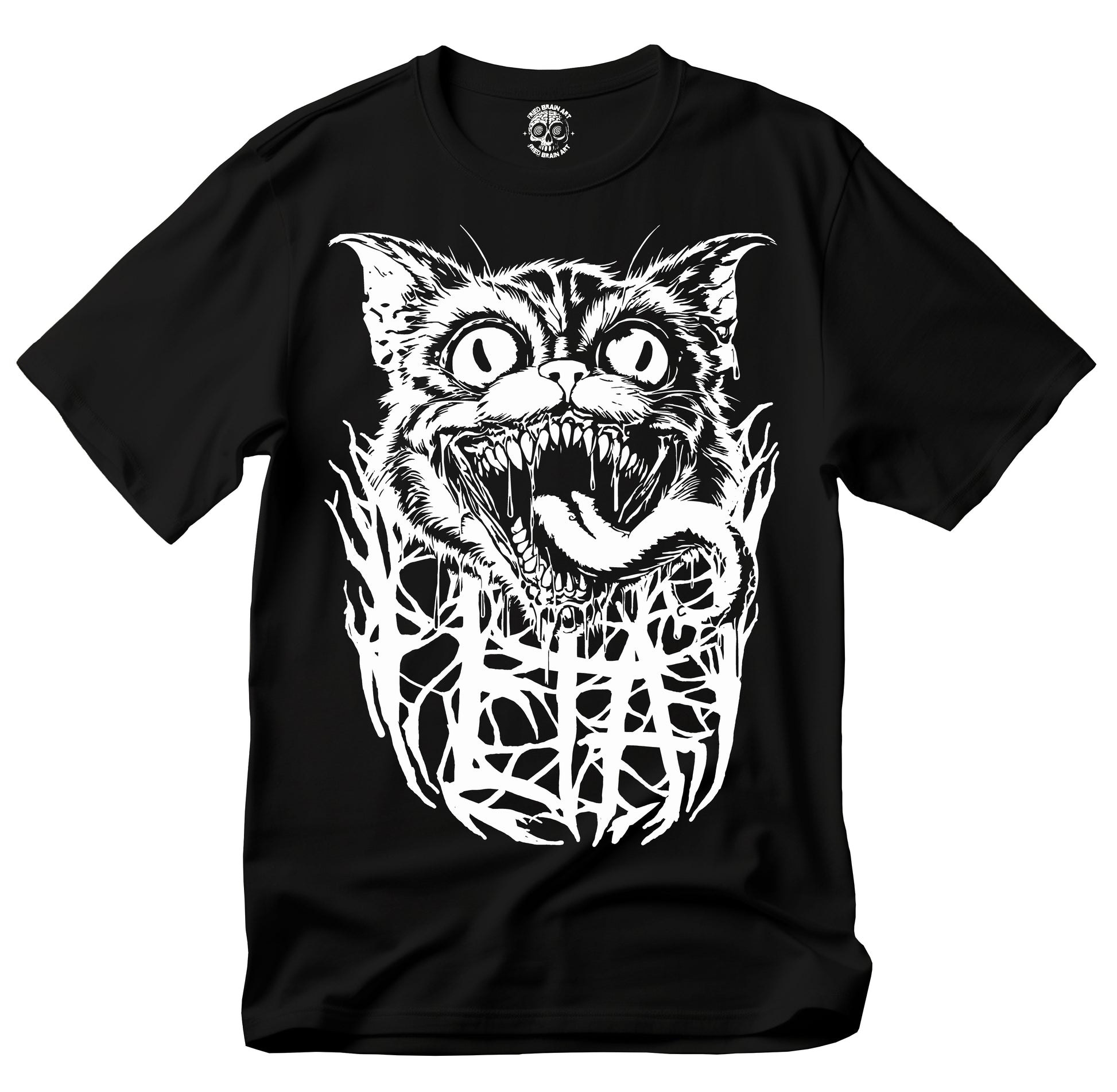 Gothic Cat T-Shirt, Unisex Graphic Tee, Retro Horror Shirt, Cat Lover Gift, Edgy Streetwear, Creepy Cat T-Shirt