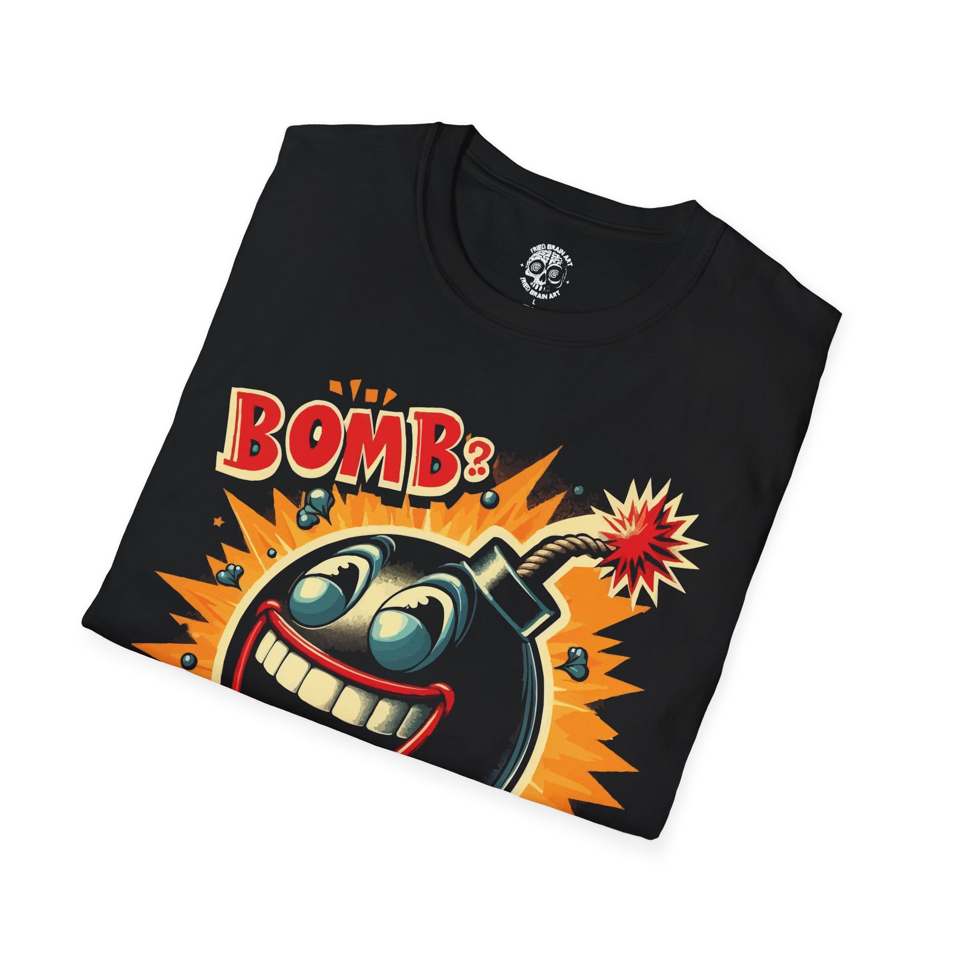 Retro Bomb Graphic Unisex T-Shirt, Funny cartoon bomb t-shirt, vintage funny cartoon t-shirt