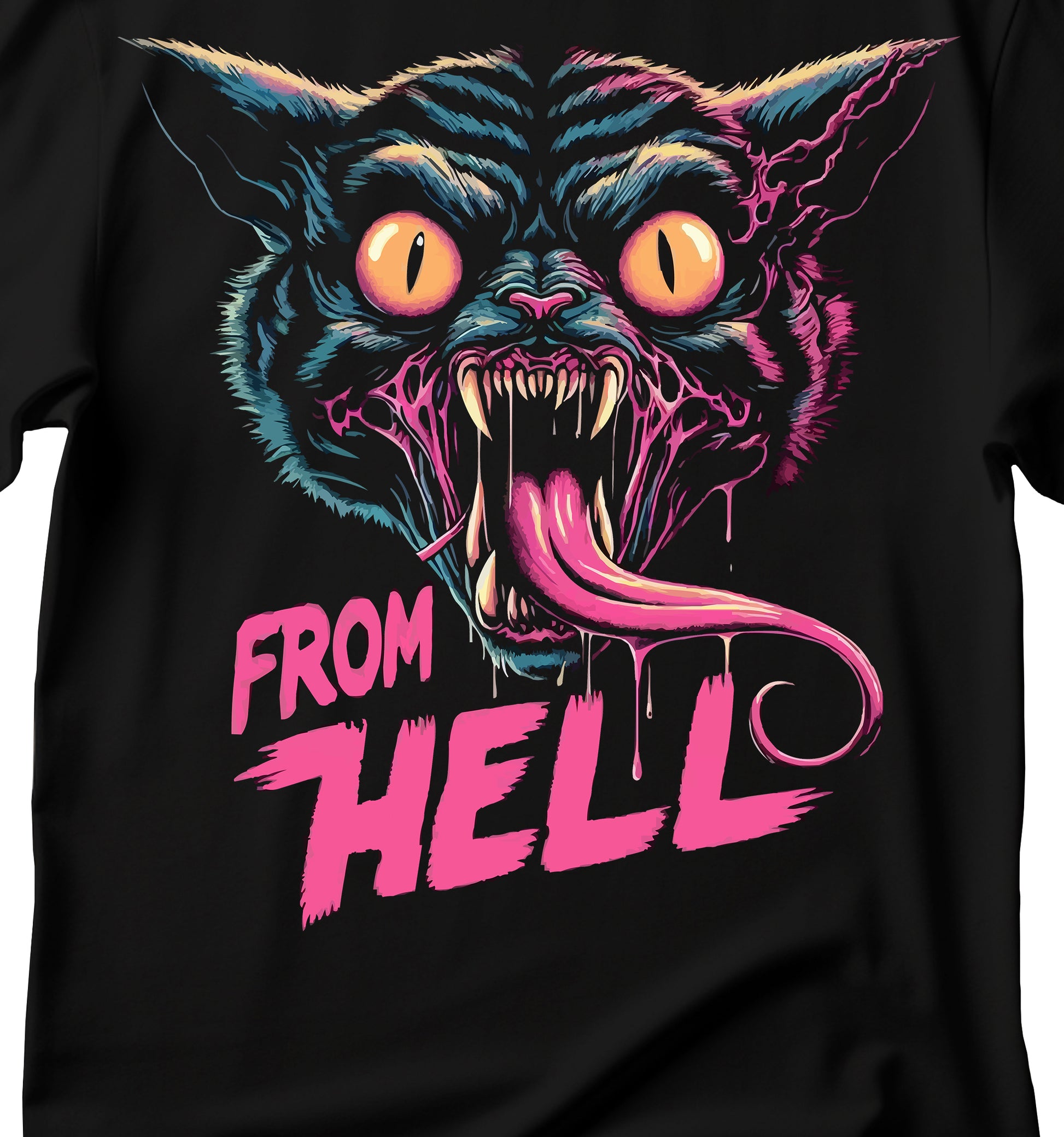 Gothic Cat T-Shirt | From Hell Graphic Tee, Unisex T-Shirt, Halloween Apparel, Gift for Cat Lovers, Edgy Fashion