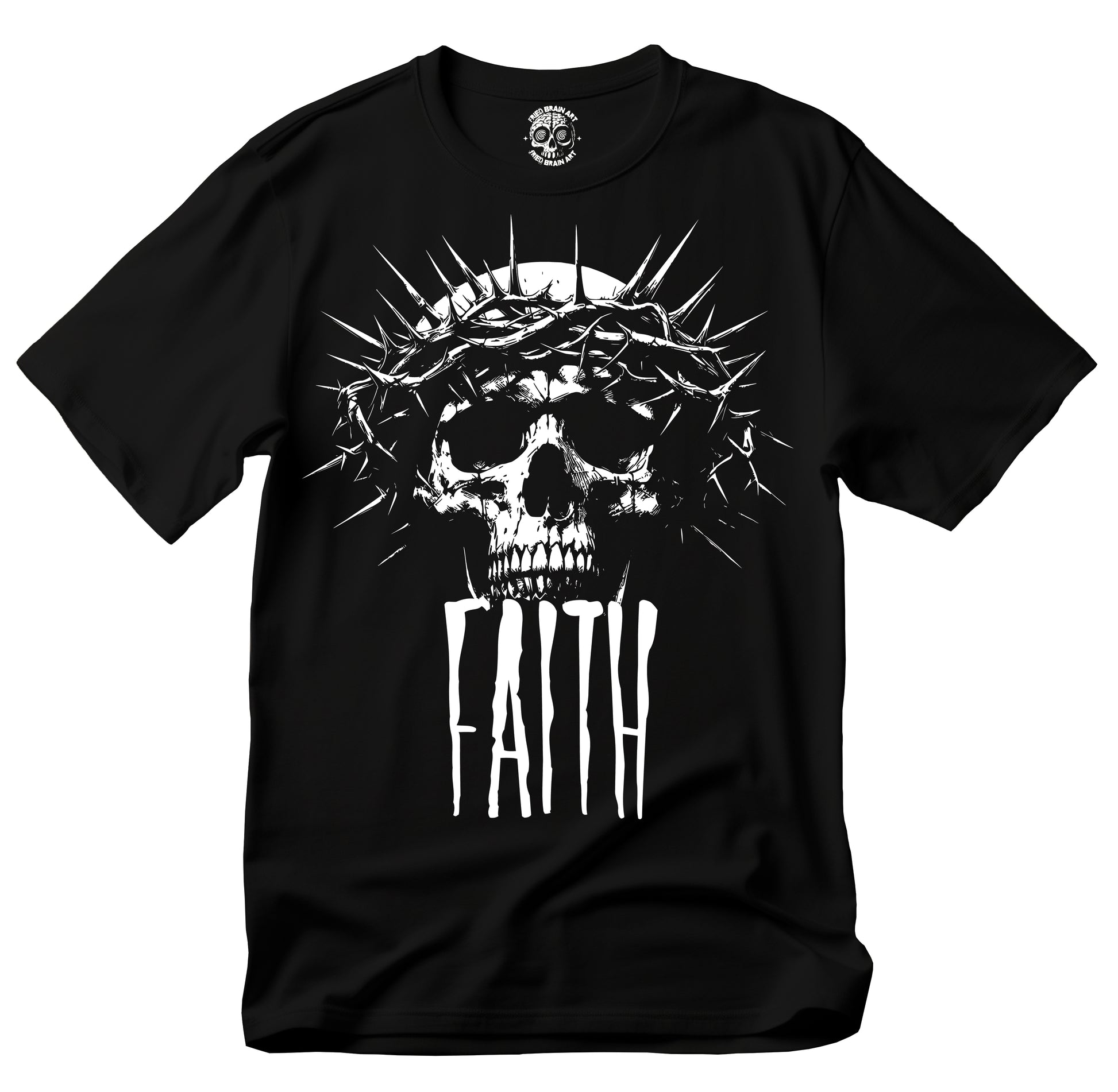 Faith Skull Graphic Tee - Unisex Softstyle T-Shirt, Gothic Style T-Shirt, Faith-Based Apparel, Casual Wear, Gift for Believers